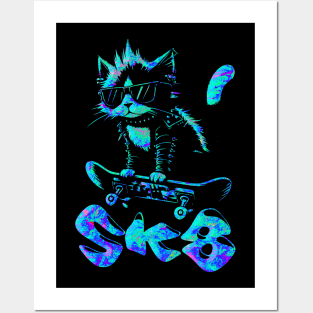 Skater Cat | Hardcore Cat | Radical Cat Posters and Art